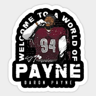 Daron Payne Washington World Of Payne Sticker